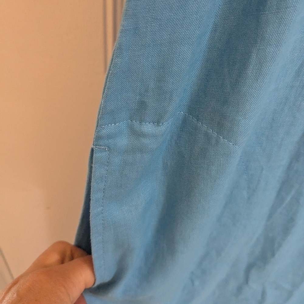 J. Jill Love Linen Blue Dress - Picture 3 of 5